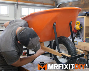 wheelbarrow restoration assembly