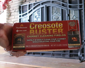 creosote buster firelog diy chimney cleaning