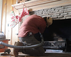 diy cleaning the chimney firebox