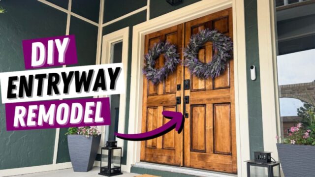 DIY entrway remodel wood door restoration